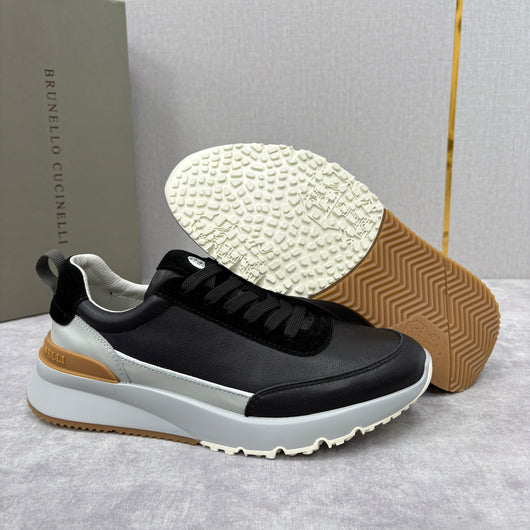 Grey Nylon Lug-Sole Runner - Men's