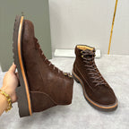 Brown Suede Hiker Lace-Up Boot - Men's