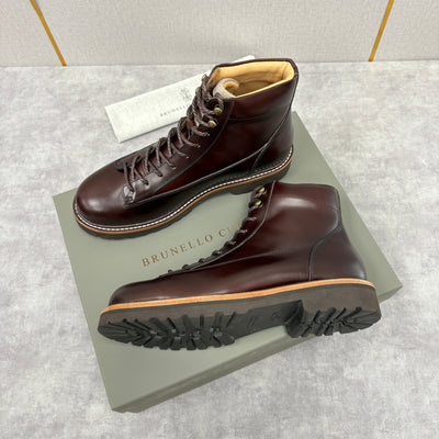 Brown Leather Hiker Lace-Up Boot - Men's