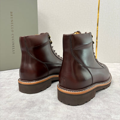 Brown Leather Hiker Lace-Up Boot - Men's