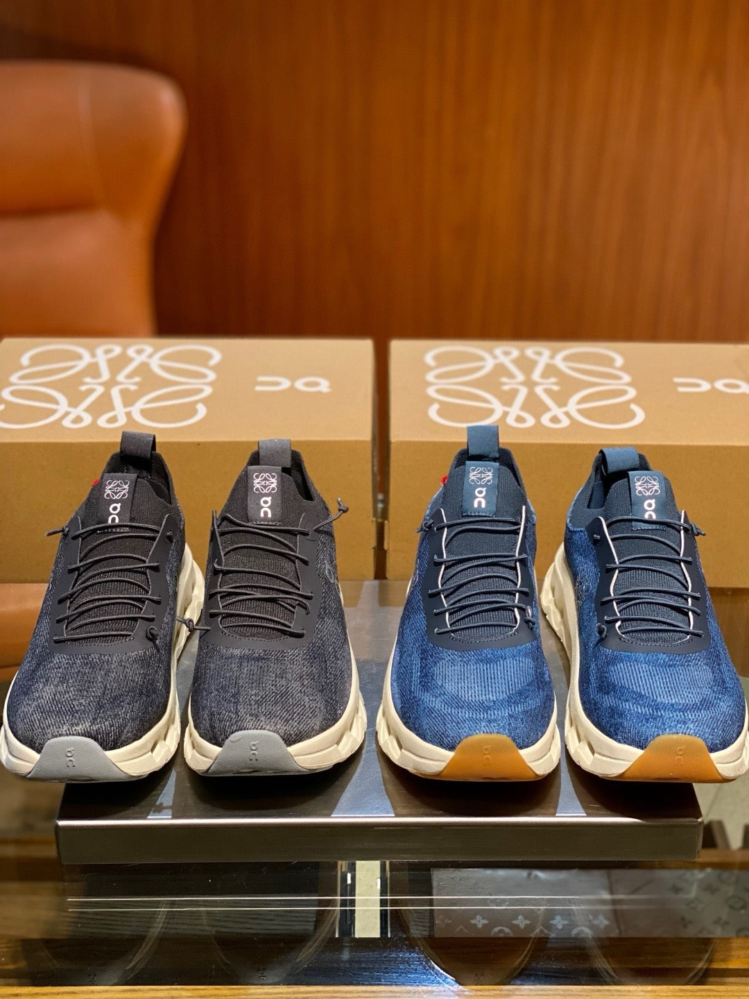 Black and Blue Sneakers