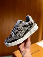 Grey and Brown Sneakers