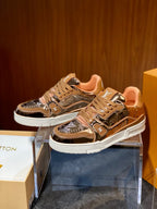 Grey and Brown Sneakers