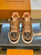 Grey and Brown Sneakers