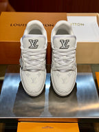 Cream Leather Logo Chunky - Men's