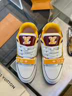 Trainer Yellow and Burgundy