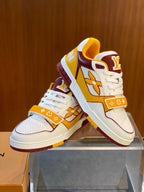 Trainer Yellow and Burgundy