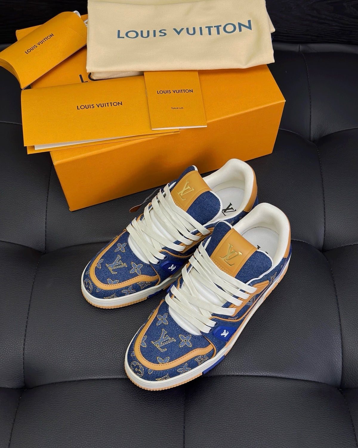 Blue Denim Monogram Chunky - Men's