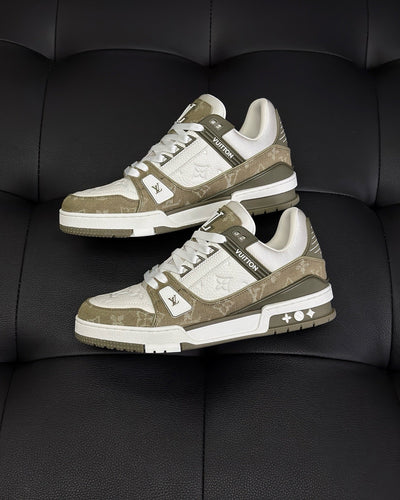 White Leather Monogram Chunky - Men's