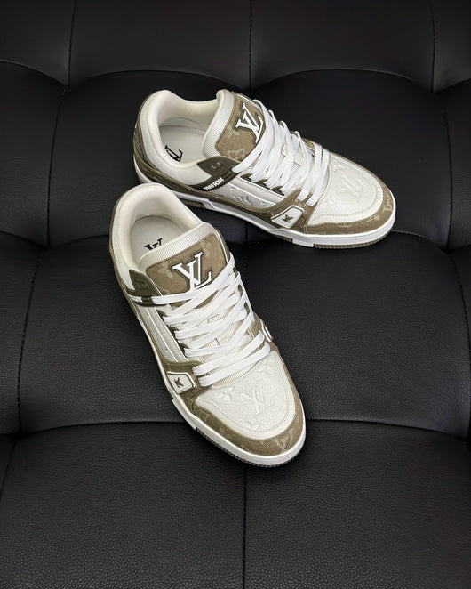 White Leather Monogram Chunky - Men's