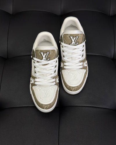 White Leather Monogram Chunky - Men's