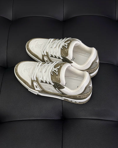 White Leather Monogram Chunky - Men's