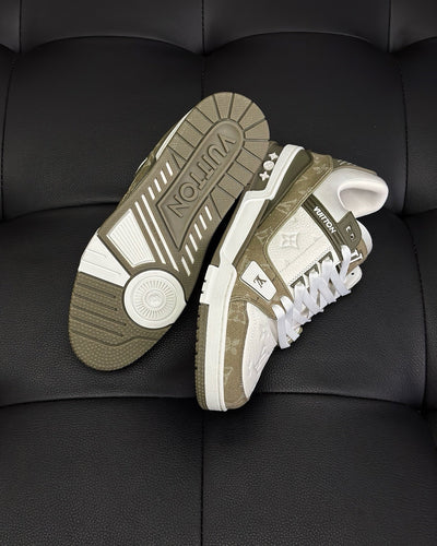 White Leather Monogram Chunky - Men's