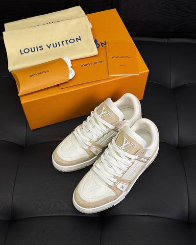 White Leather Monogram Chunky - Men's