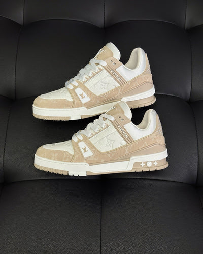 White Leather Monogram Chunky - Men's