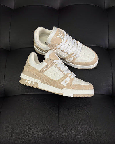 White Leather Monogram Chunky - Men's