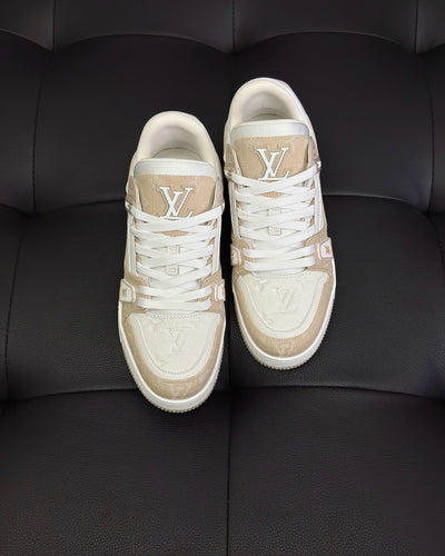 White Leather Monogram Chunky - Men's