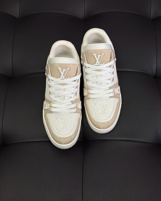 White Leather Monogram Chunky - Men's