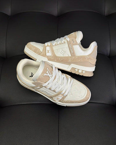 White Leather Monogram Chunky - Men's