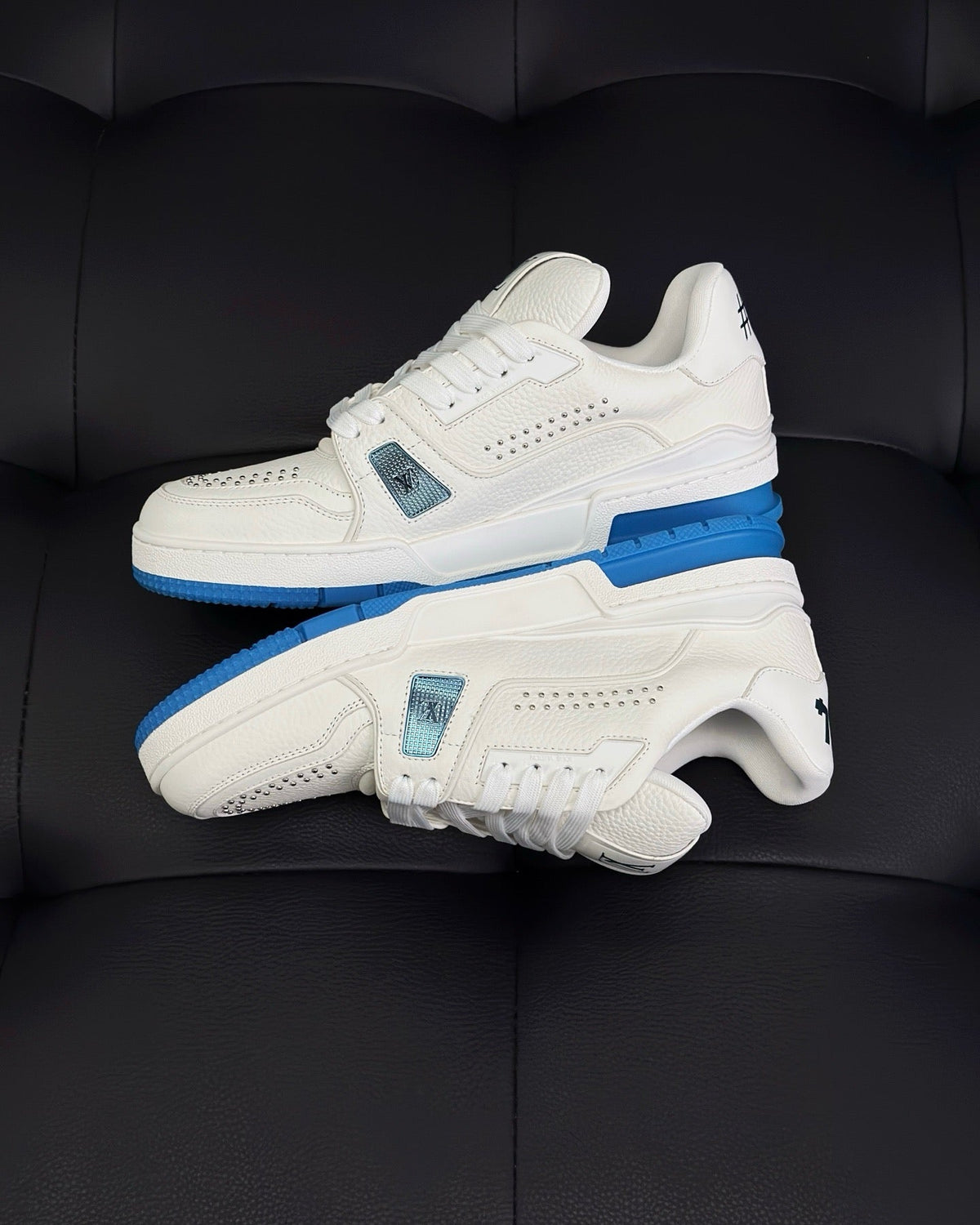 White Leather Logo Chunky - Men's