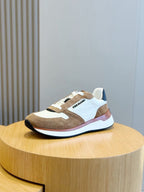 White Leather Colourblock Runner - Men's