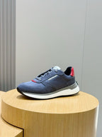 White Leather Colourblock Runner - Men's