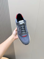 White Leather Colourblock Runner - Men's