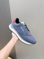 White Leather Colourblock Runner - Men's