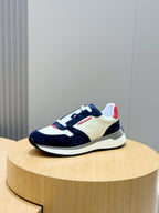 White Leather Colourblock Runner - Men's