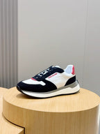 White Leather Colourblock Runner - Men's