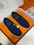 Navy Suede Tassel Loafer - Men's