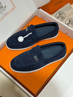 Navy Suede Tassel Loafer - Men's