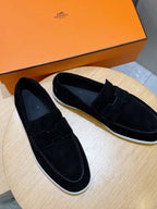 Steel Dark Brown and Black Loafers - Men's