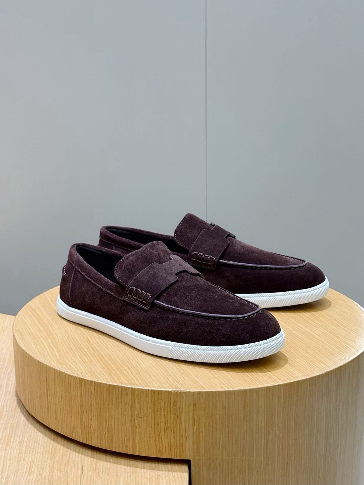 Steel Dark Brown and Black Loafers - Men's
