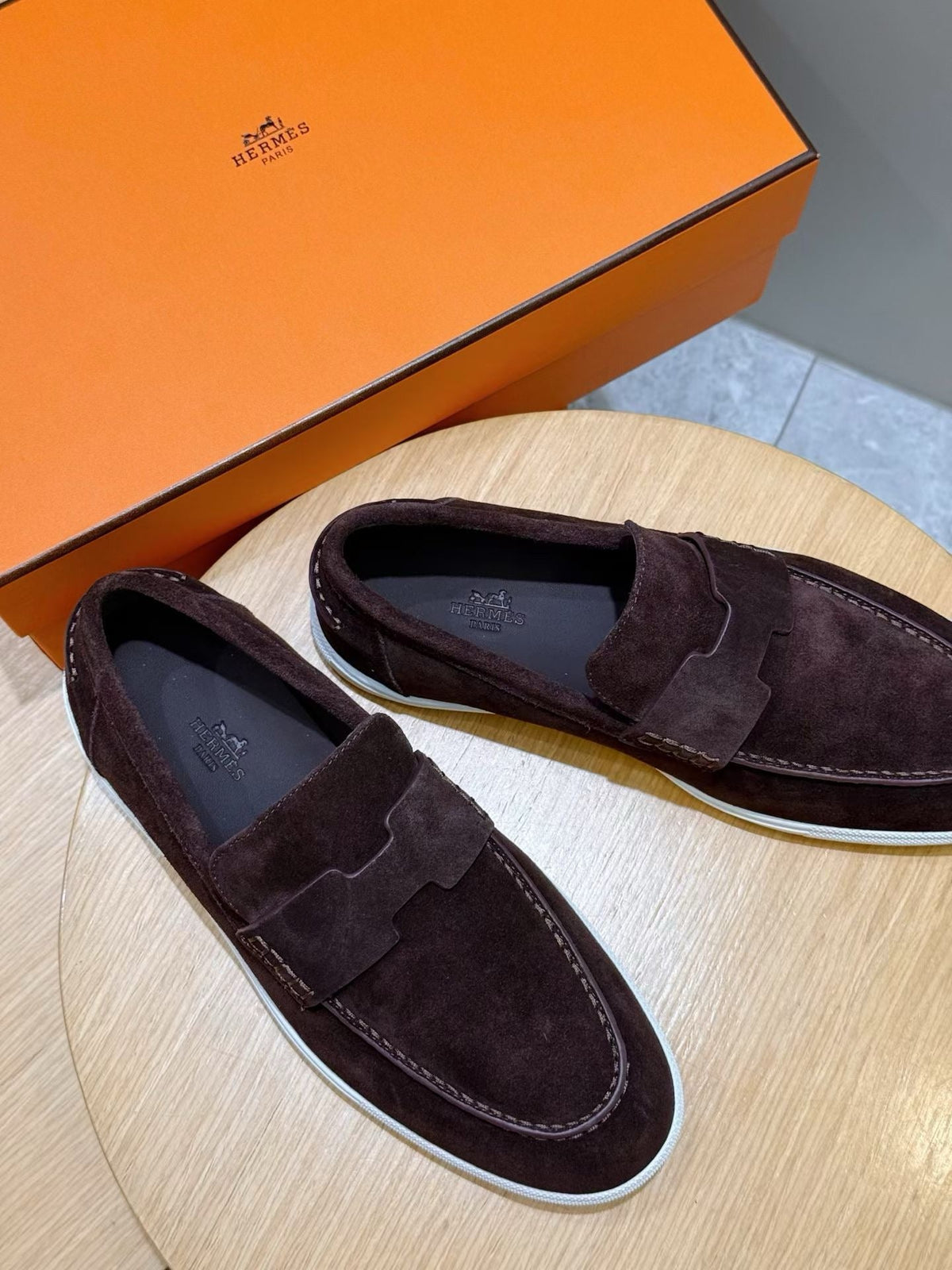 Steel Dark Brown and Black Loafers - Men's