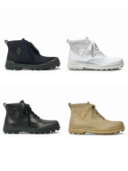 Cream Leather Lug Sole Lace-Up Boot - Men's
