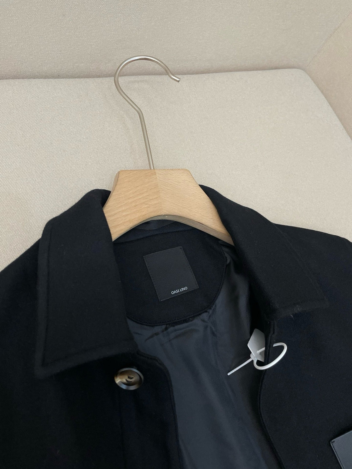 Navy Wool Contrast Pocket Blouson - Men's