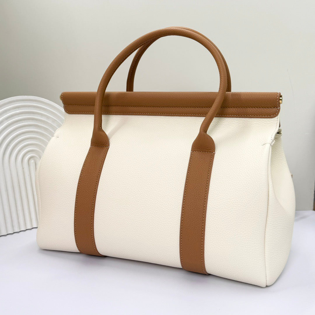 Dark Green and White Tote Bag