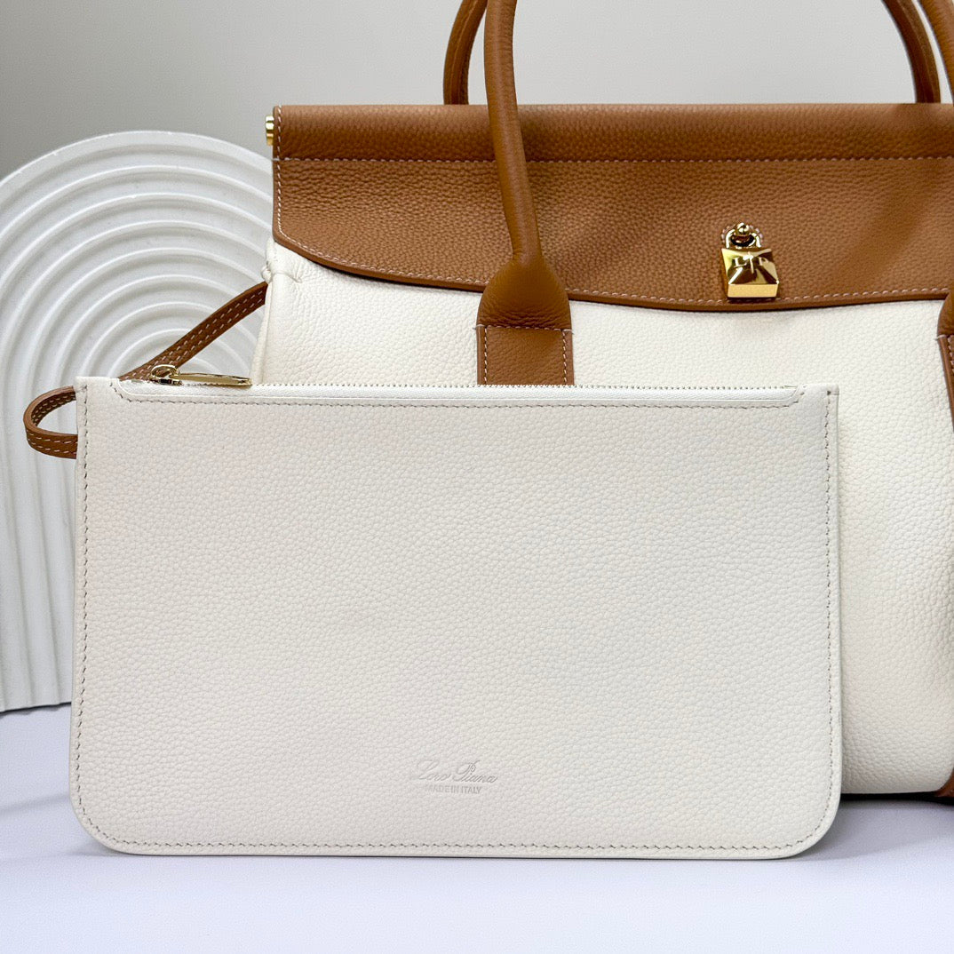 Dark Green and White Tote Bag