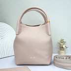 Light Pink and Grey Bucket Bag