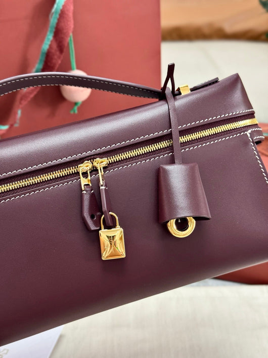 Brown and Red Bag