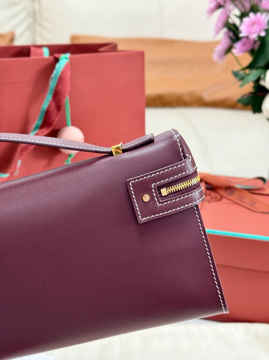Brown and Red Bag