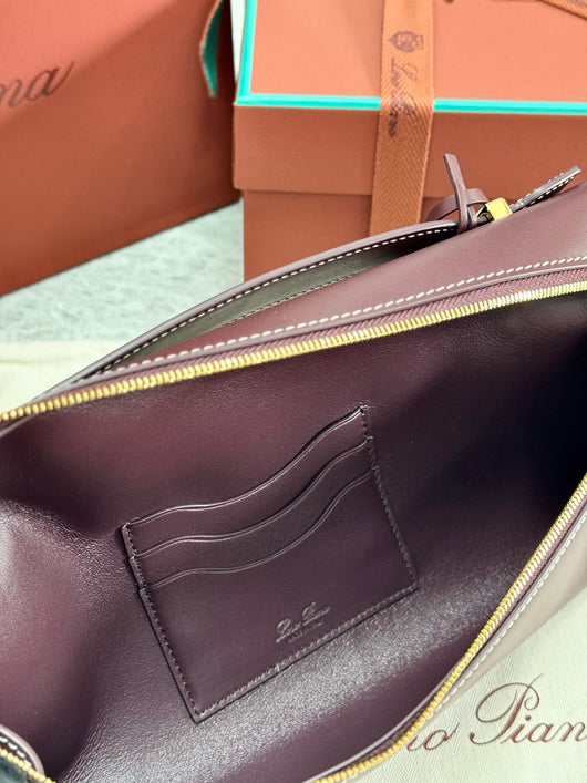 Brown and Red Bag