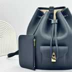 Black and Brown Bucket Bag