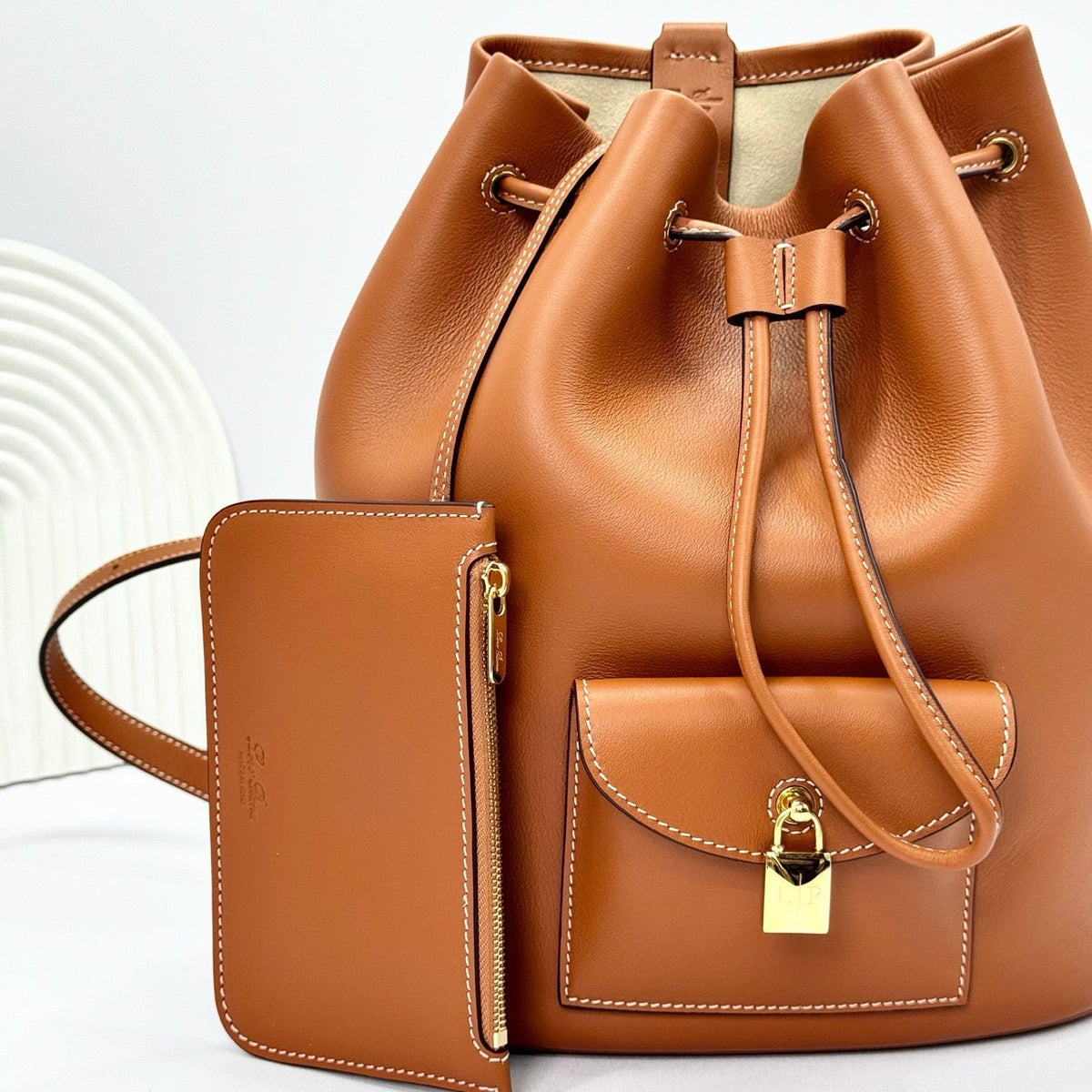 Black and Brown Bucket Bag