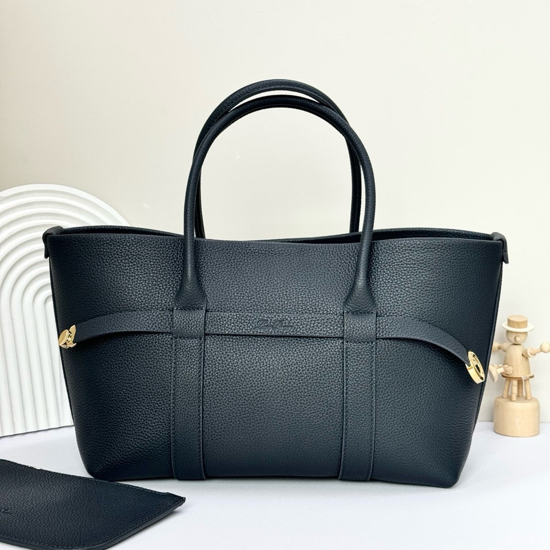 Black and Burgundy Tote Bag