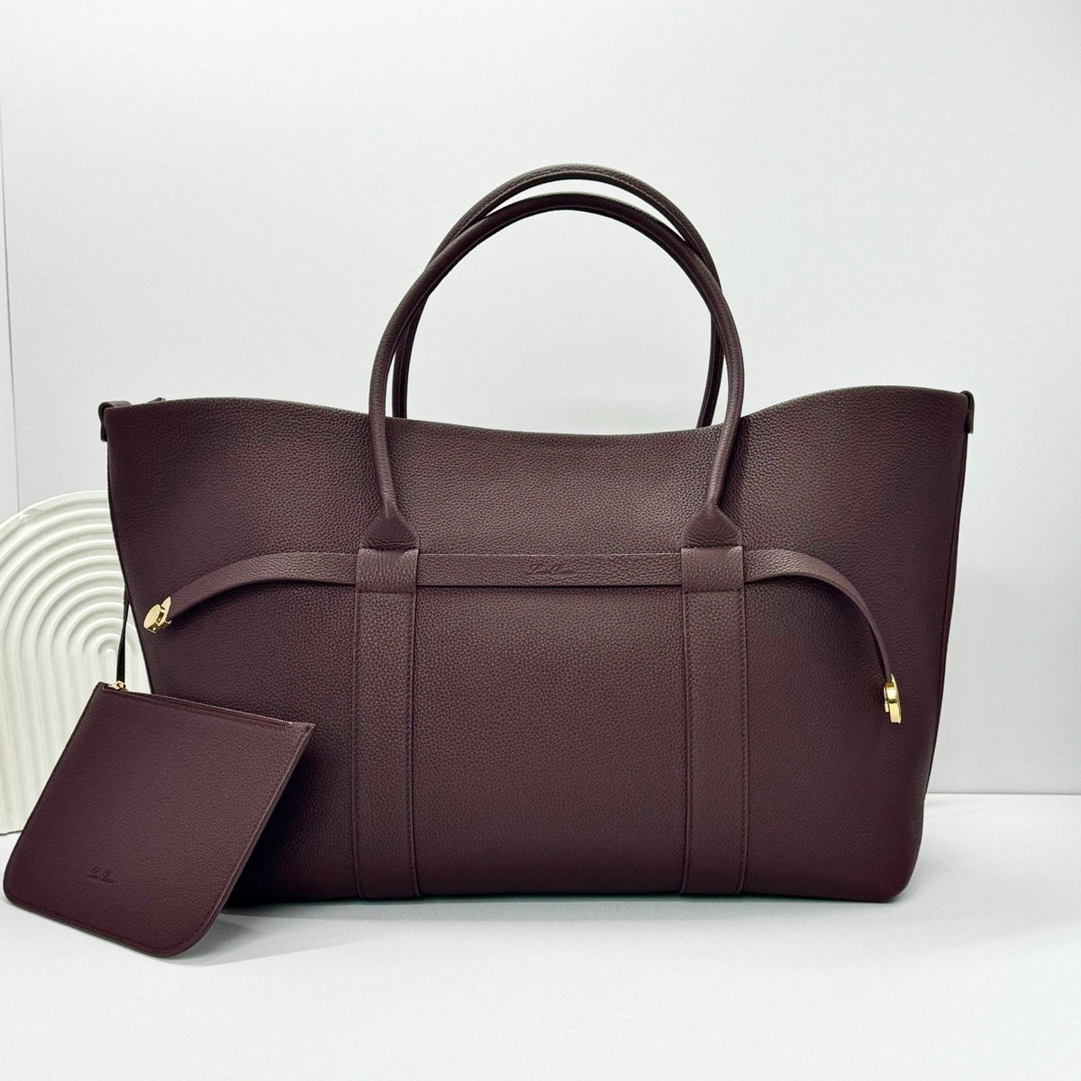 Black and Burgundy Tote Bag