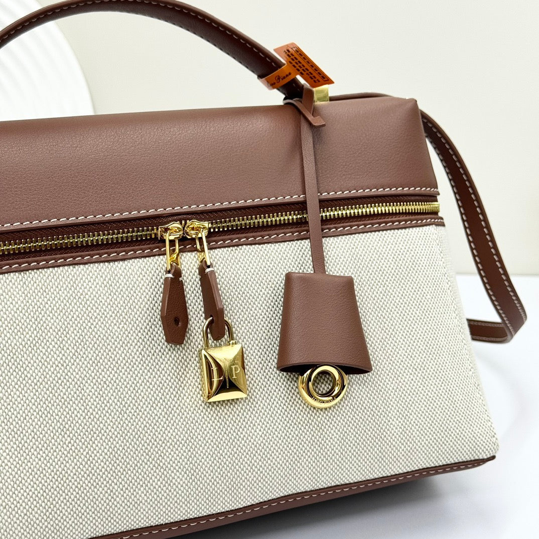 Grey and Brown Bag