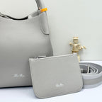 Light Pink and Grey Bucket Bag