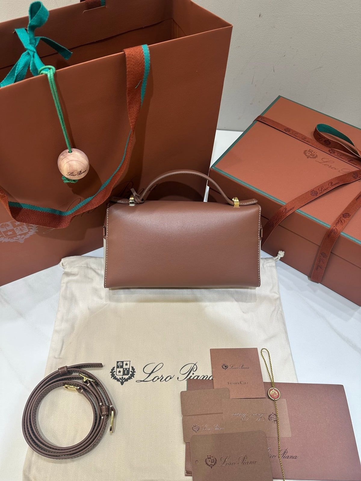 Grey and Brown Bag